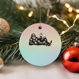 Funny Sassquatch Sexy Ceramic Ornament Bigfoot With Cocktail Party Humor TS12 1pc Pastel Print Your Wear