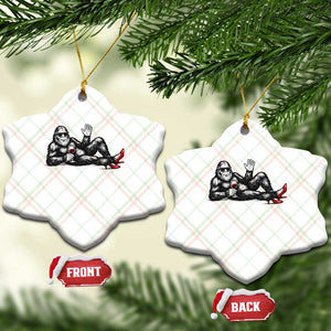 Funny Sassquatch Sexy Ceramic Ornament Bigfoot With Cocktail Party Humor TS12 Print Your Wear