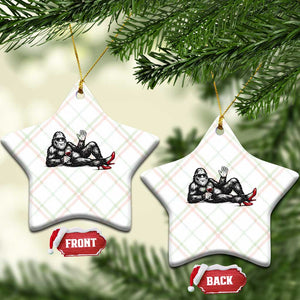 Funny Sassquatch Sexy Ceramic Ornament Bigfoot With Cocktail Party Humor TS12 Print Your Wear