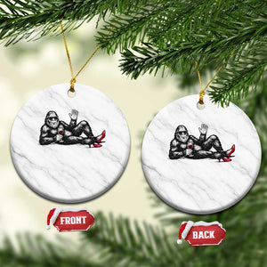 Funny Sassquatch Sexy Ceramic Ornament Bigfoot With Cocktail Party Humor TS12 1pc White Marble Print Your Wear