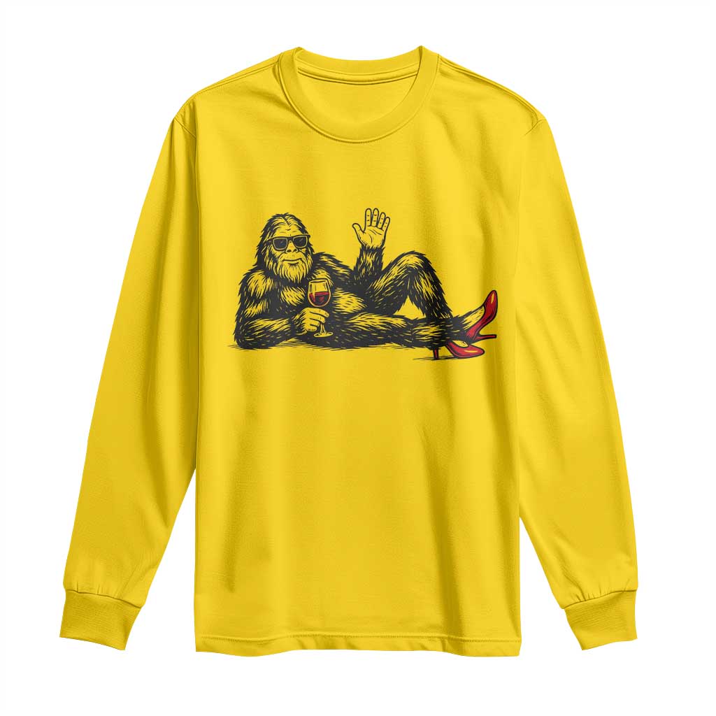 Funny Sassquatch Sexy Long Sleeve Shirt Bigfoot With Cocktail Party Humor TS12 Daisy Print Your Wear