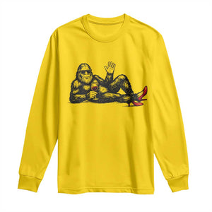Funny Sassquatch Sexy Long Sleeve Shirt Bigfoot With Cocktail Party Humor TS12 Daisy Print Your Wear