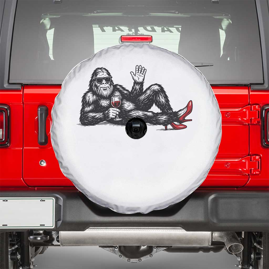 Funny Sassquatch Sexy Spare Tire Cover Bigfoot With Cocktail Party Humor TS12 White Print Your Wear