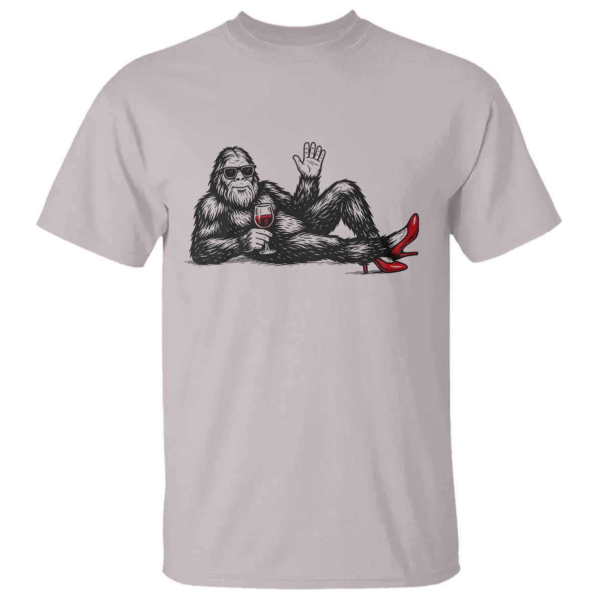 Funny Sassquatch Sexy T Shirt Bigfoot With Cocktail Party Humor TS12 Ice Gray Print Your Wear