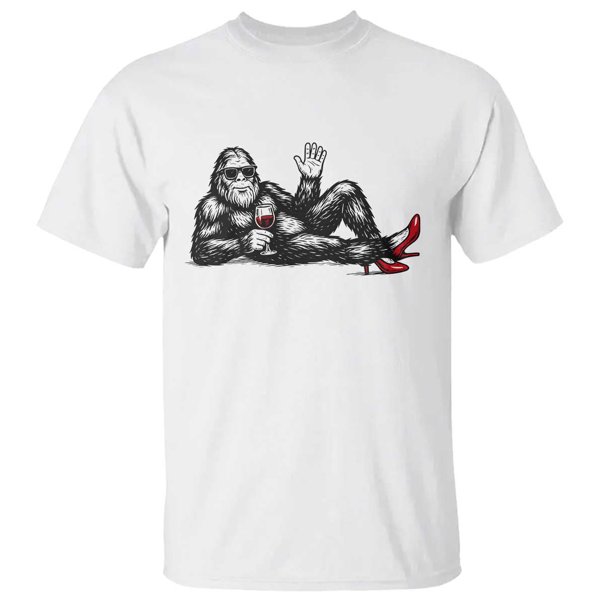 Funny Sassquatch Sexy T Shirt Bigfoot With Cocktail Party Humor TS12 White Print Your Wear