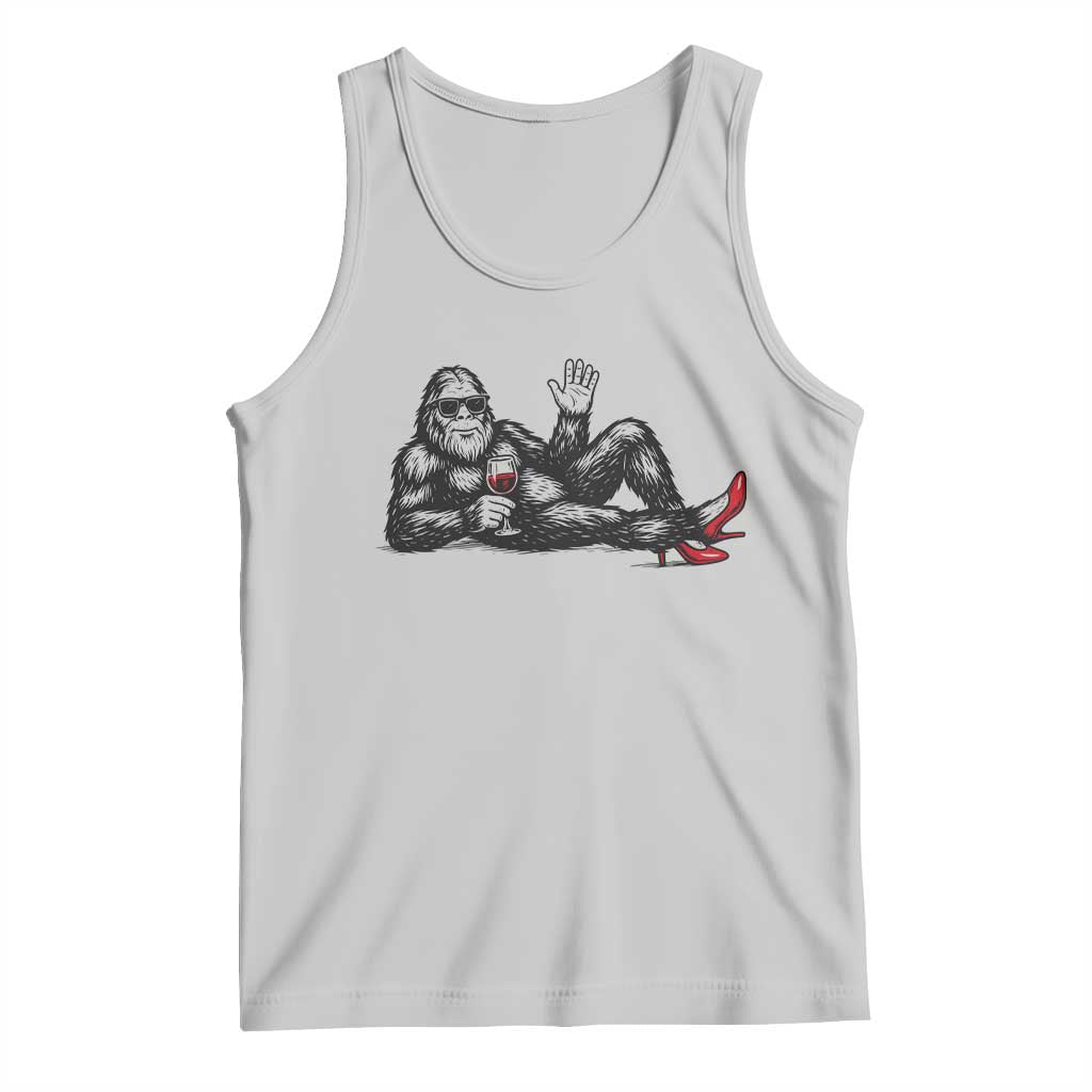 Funny Sassquatch Sexy Tank Top Bigfoot With Cocktail Party Humor TS12 Ash Print Your Wear