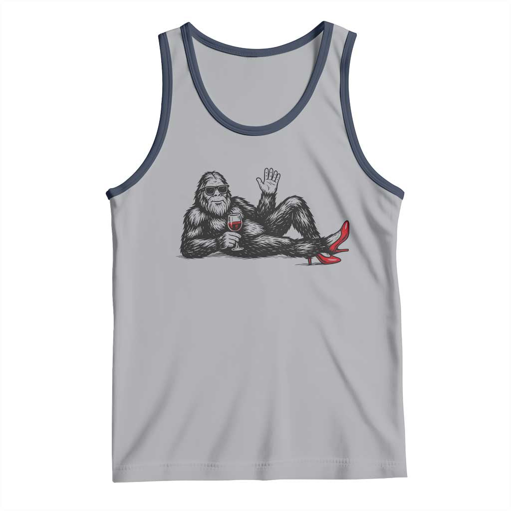 Funny Sassquatch Sexy Tank Top Bigfoot With Cocktail Party Humor TS12 Athletic Heather Navy Print Your Wear