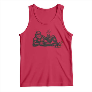Funny Sassquatch Sexy Tank Top Bigfoot With Cocktail Party Humor TS12 Red Print Your Wear