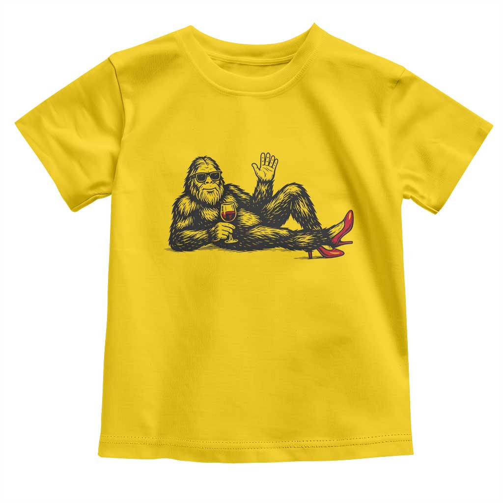 Funny Sassquatch Sexy Toddler T Shirt Bigfoot With Cocktail Party Humor TS12 Daisy Print Your Wear