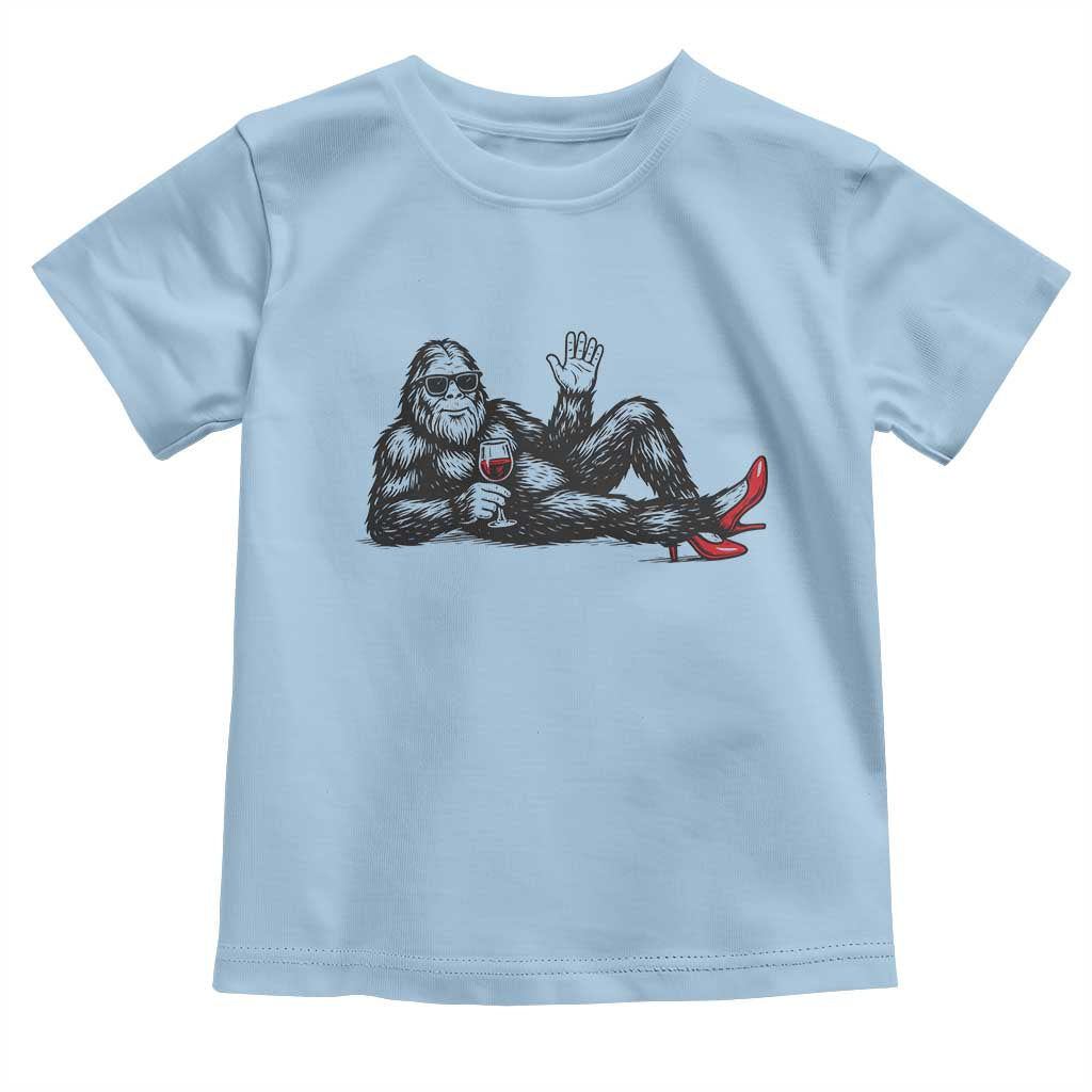 Funny Sassquatch Sexy Toddler T Shirt Bigfoot With Cocktail Party Humor TS12 Light Blue Print Your Wear