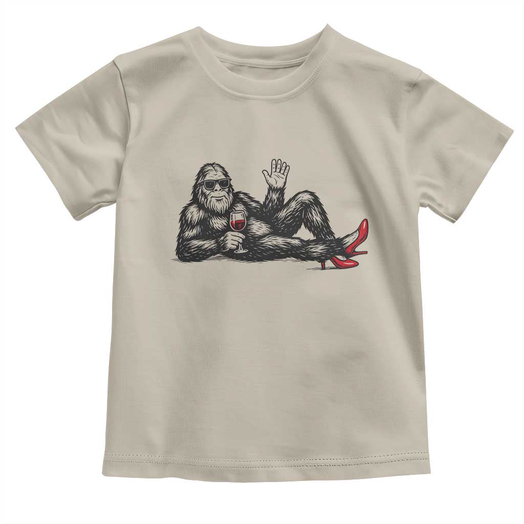 Funny Sassquatch Sexy Toddler T Shirt Bigfoot With Cocktail Party Humor TS12 Sand Print Your Wear
