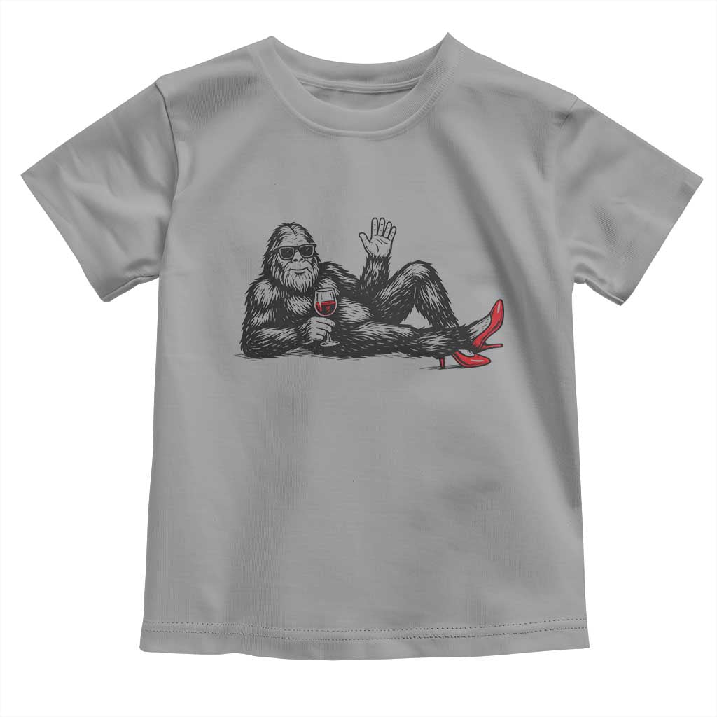 Funny Sassquatch Sexy Toddler T Shirt Bigfoot With Cocktail Party Humor TS12 Sport Gray Print Your Wear