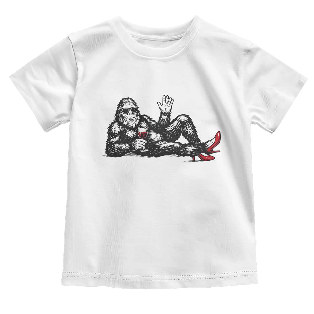 Funny Sassquatch Sexy Toddler T Shirt Bigfoot With Cocktail Party Humor TS12 White Print Your Wear