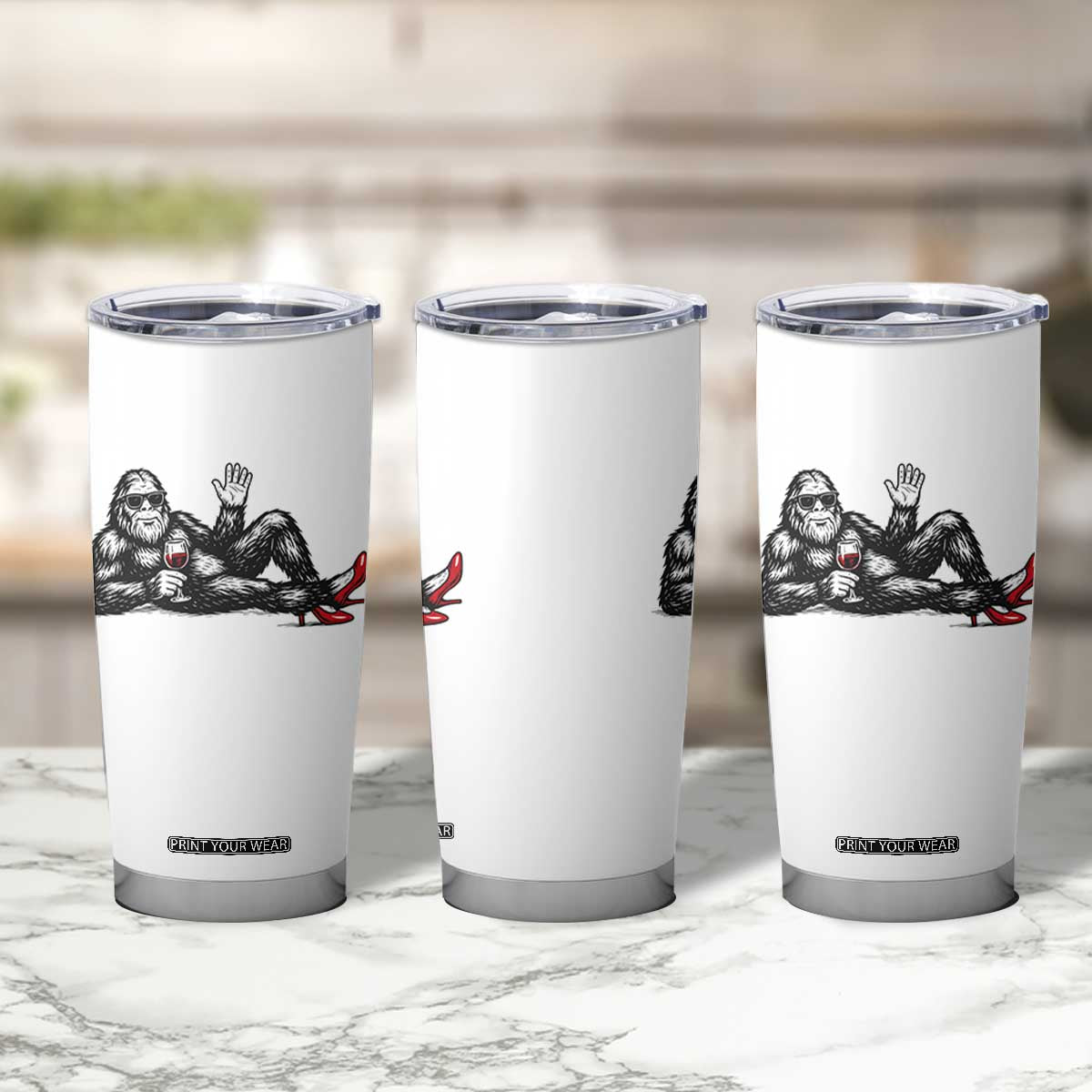 Funny Sassquatch Sexy Tumbler Cup Bigfoot With Cocktail Party Humor TS12 Print Your Wear