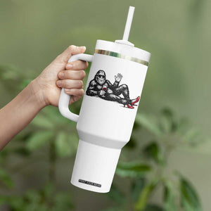 Funny Sassquatch Sexy Tumbler With Handle Bigfoot With Cocktail Party Humor TS12 Print Your Wear