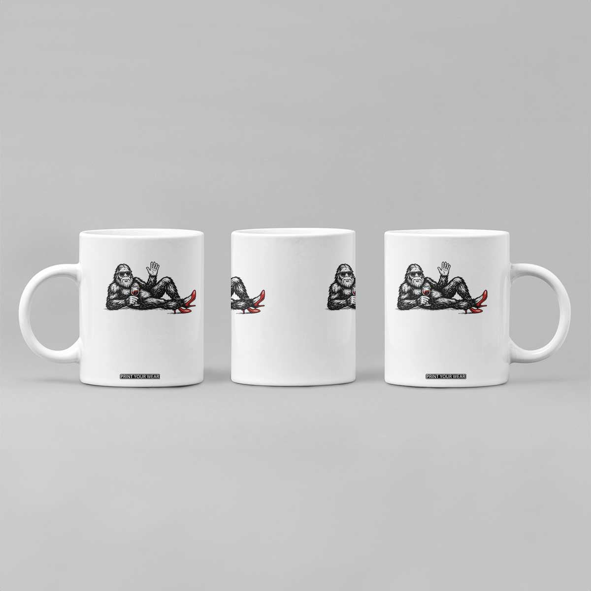 Funny Sassquatch Sexy Coffee Mug Bigfoot With Cocktail Party Humor TS12 Print Your Wear
