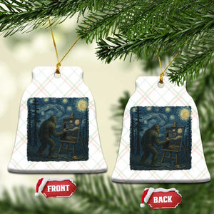 Funny Bigfoot Painting Starry Night Art Parody Gift Ceramic Ornament TS12 Print Your Wear