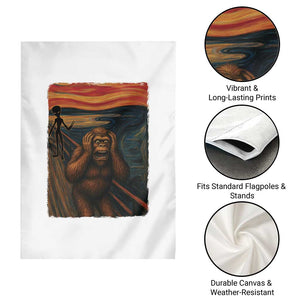 Funny Bigfoot And Alien Garden Flag Parody The Scream Art Meme Gift TS12 Print Your Wear