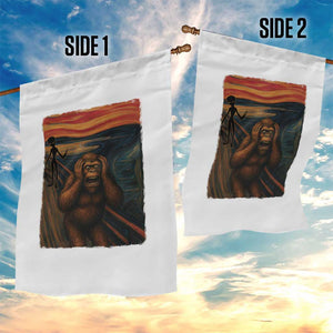 Funny Bigfoot And Alien Garden Flag Parody The Scream Art Meme Gift TS12 Print Your Wear