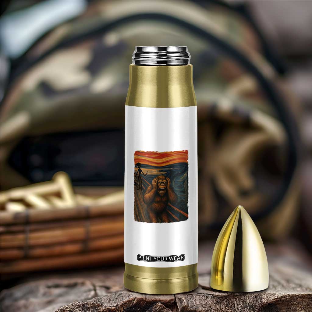 Funny Bigfoot And Alien Bullet Tumbler Parody The Scream Art Meme Gift TS12 Print Your Wear