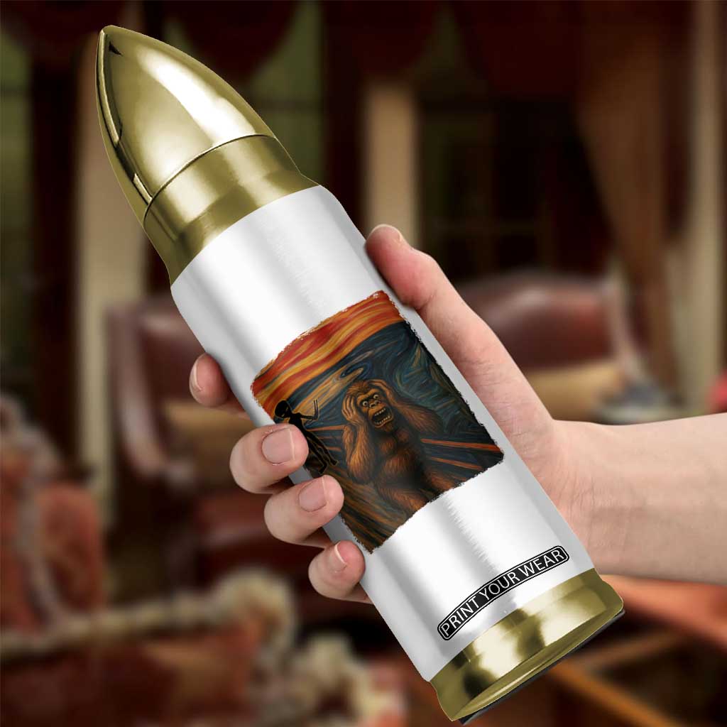 Funny Bigfoot And Alien Bullet Tumbler Parody The Scream Art Meme Gift TS12 Print Your Wear