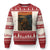 Funny Bigfoot And Alien Ugly Christmas Sweater Parody The Scream Art Meme Gift TS12 Beige Red Print Your Wear