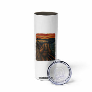 Funny Bigfoot And Alien Skinny Tumbler Parody The Scream Art Meme Gift TS12 Print Your Wear