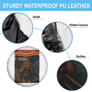 Funny Bigfoot And Alien Spare Tire Cover Parody The Scream Art Meme Gift TS12 Print Your Wear