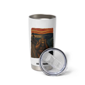 Funny Bigfoot And Alien Tumbler Cup Parody The Scream Art Meme Gift TS12 Print Your Wear