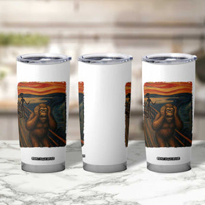 Funny Bigfoot And Alien Tumbler Cup Parody The Scream Art Meme Gift TS12 Print Your Wear