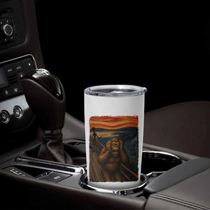 Funny Bigfoot And Alien Tumbler Cup Parody The Scream Art Meme Gift TS12 Print Your Wear