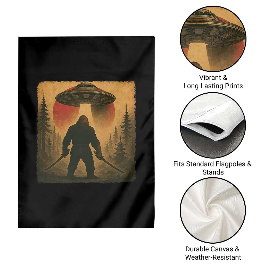 Samurai Bigfoot Garden Flag Japanese Vintage Ukiyoe Style TS12 Print Your Wear