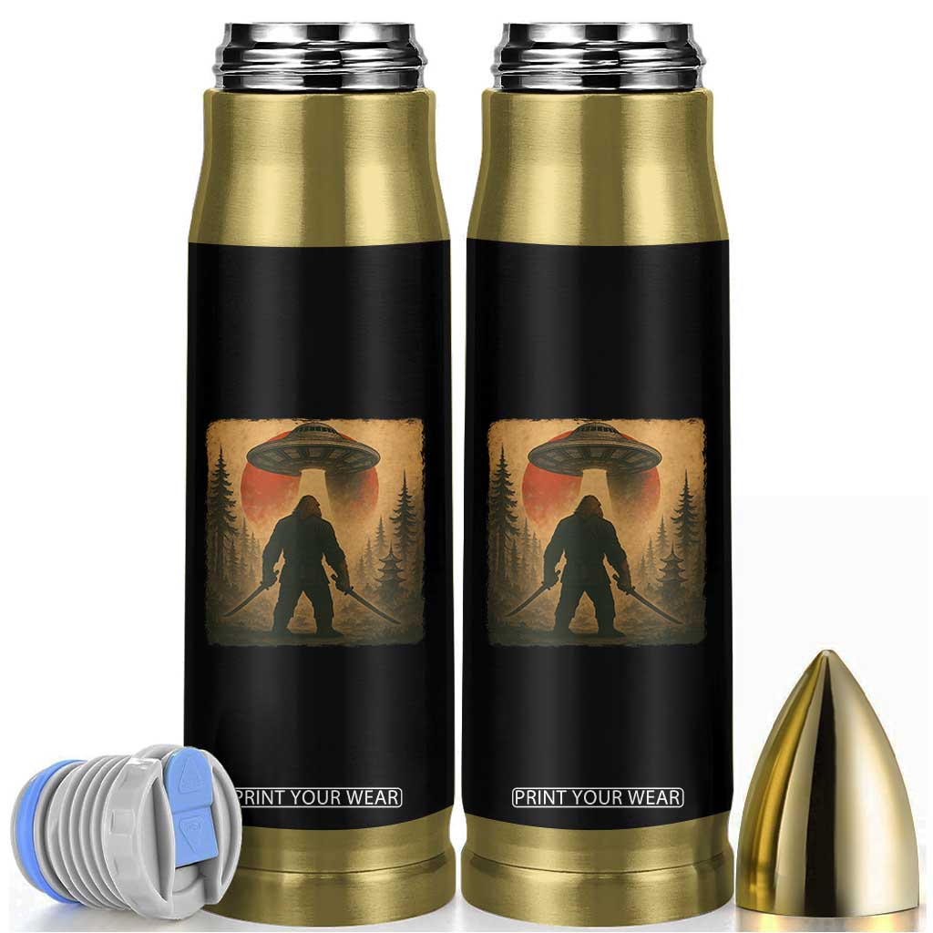 Samurai Bigfoot Bullet Tumbler Japanese Vintage Ukiyoe Style TS12 Black Print Your Wear