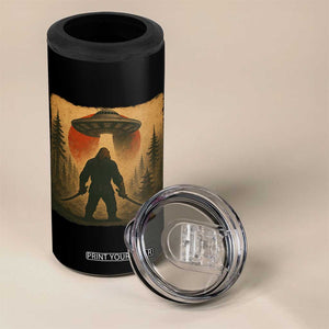 Samurai Bigfoot 4 in 1 Can Cooler Tumbler Japanese Vintage Ukiyoe Style TS12 Print Your Wear