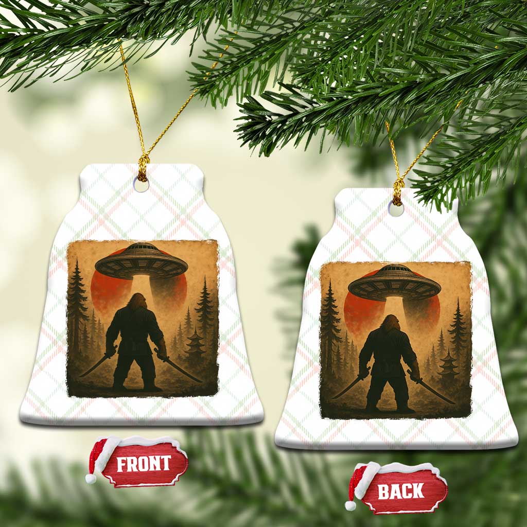Samurai Bigfoot Ceramic Ornament Japanese Vintage Ukiyoe Style TS12 Print Your Wear