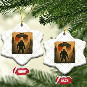 Samurai Bigfoot Ceramic Ornament Japanese Vintage Ukiyoe Style TS12 Print Your Wear