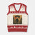 Samurai Bigfoot V-Neck Knit Sweater Vest Japanese Vintage Ukiyoe Style TS12 Beige Red Print Your Wear