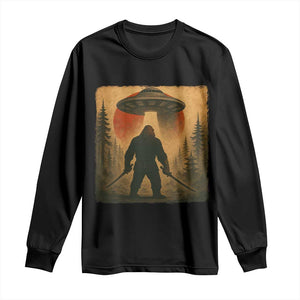 Samurai Bigfoot Long Sleeve Shirt Japanese Vintage Ukiyoe Style TS12 Black Print Your Wear