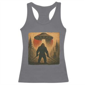Samurai Bigfoot Racerback Tank Top Japanese Vintage Ukiyoe Style TS12 Charcoal Print Your Wear