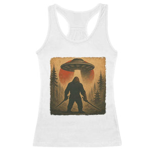 Samurai Bigfoot Racerback Tank Top Japanese Vintage Ukiyoe Style TS12 White Print Your Wear