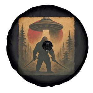 Samurai Bigfoot Spare Tire Cover Japanese Vintage Ukiyoe Style TS12 Print Your Wear