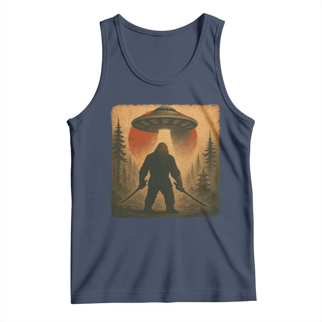 Samurai Bigfoot Tank Top Japanese Vintage Ukiyoe Style TS12 Navy Print Your Wear