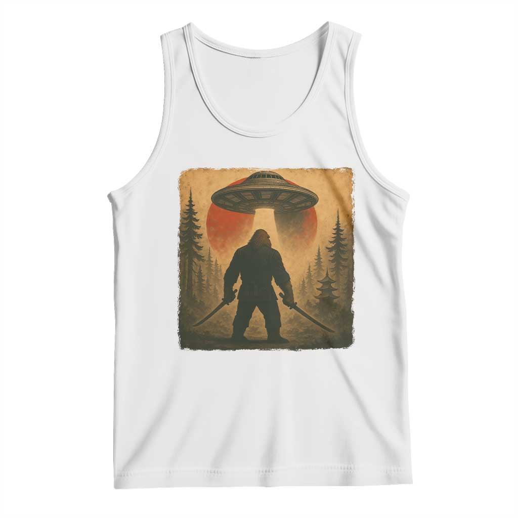 Samurai Bigfoot Tank Top Japanese Vintage Ukiyoe Style TS12 White Print Your Wear