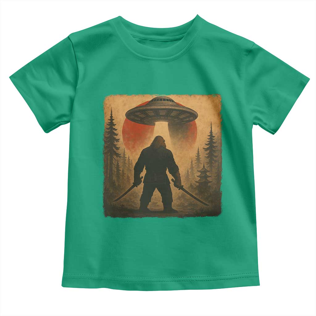 Samurai Bigfoot Toddler T Shirt Japanese Vintage Ukiyoe Style TS12 Irish Green Print Your Wear