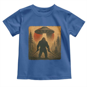 Samurai Bigfoot Toddler T Shirt Japanese Vintage Ukiyoe Style TS12 Royal Blue Print Your Wear