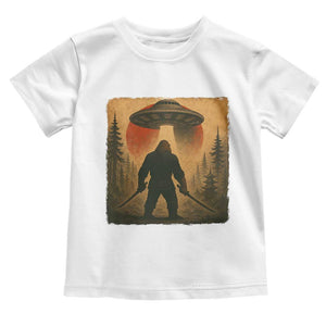 Samurai Bigfoot Toddler T Shirt Japanese Vintage Ukiyoe Style TS12 White Print Your Wear