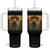 Samurai Bigfoot Tumbler With Handle Japanese Vintage Ukiyoe Style TS12 One Size: 40 oz Black Print Your Wear