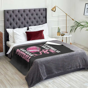 In October We Wear Pink And Watch Football Throw Blanket Breast Cancer Awareness Gift TS12 Print Your Wear