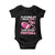 In October We Wear Pink And Watch Football Baby Onesie Breast Cancer Awareness Gift TS12 Black Print Your Wear