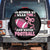 In October We Wear Pink And Watch Football Spare Tire Cover Breast Cancer Awareness Gift TS12 No hole Black Print Your Wear
